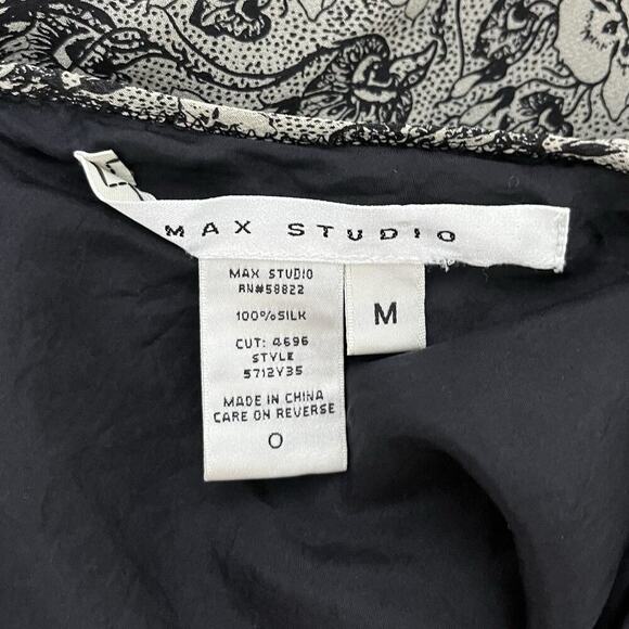VTG Max Studio Womens Y2K Silk Floral Sheer Tank Top Size 0 Black Dainty Fairy - Picture 9 of 9